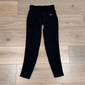 GYMSHARK Black Lift Seamless Leggings Active Workout Gym Glute Enhancing Size M